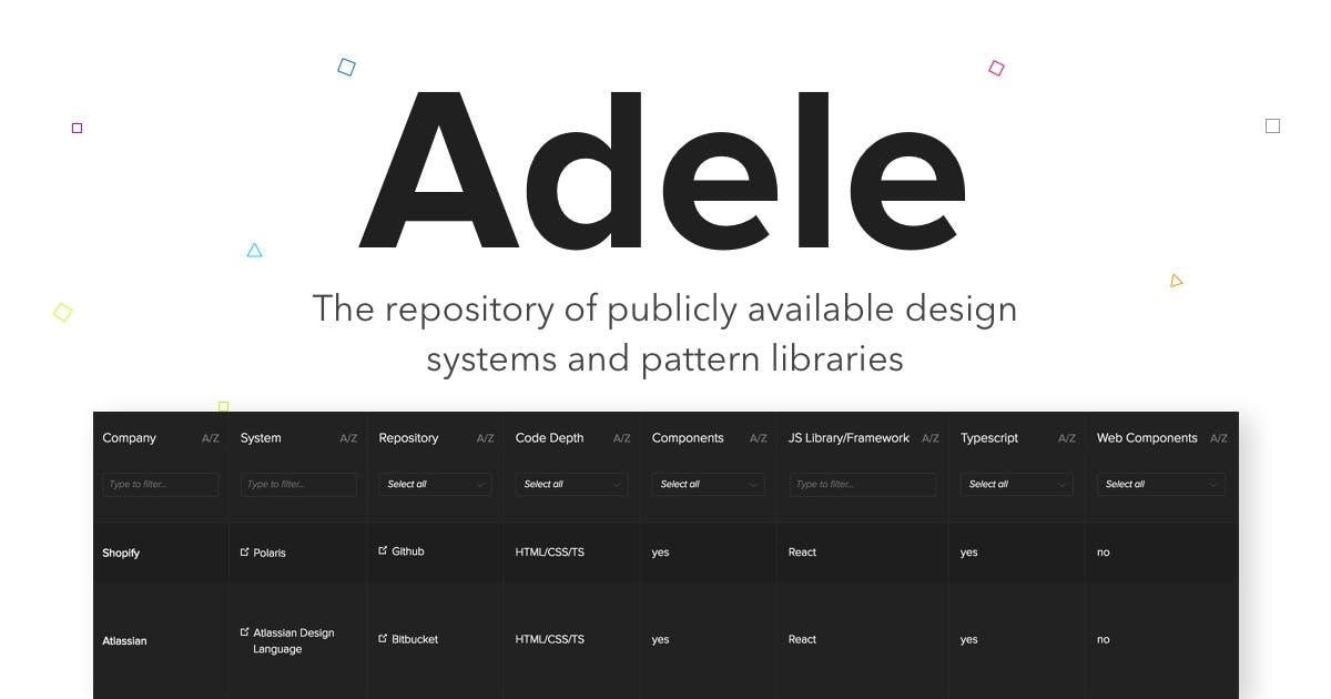 Adele – Design Systems and Pattern Libraries Repository