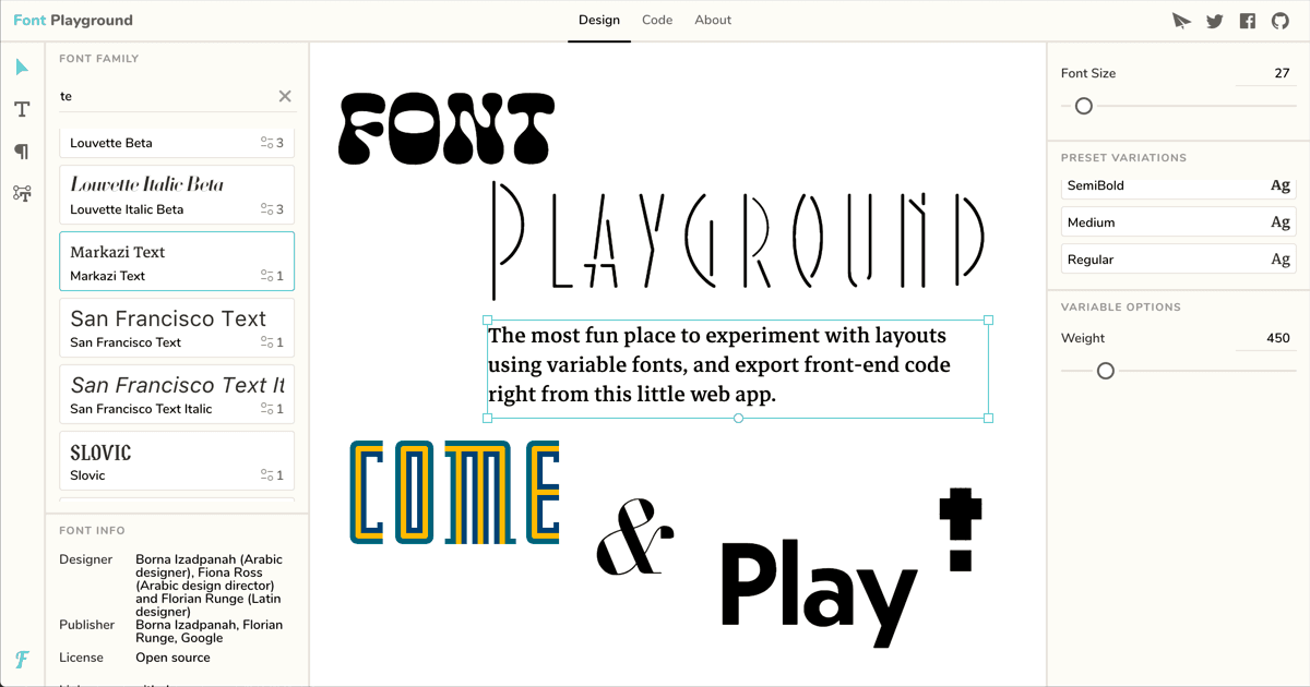 Font Playground